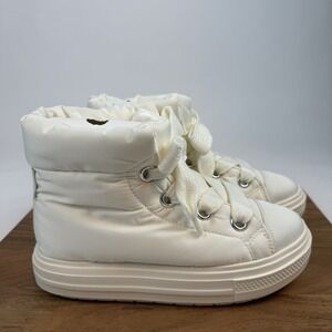 New Womens Converse CTAS Elements Ivory Nylon Platform Mid Snow‎ Boots Size 9 M